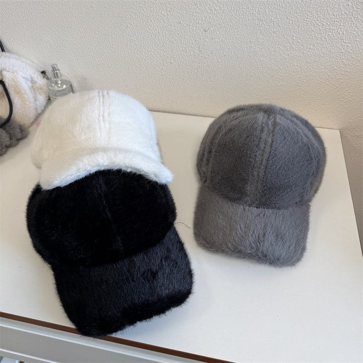 Unisex Plush Faux Fur Baseball Cap Stornfield