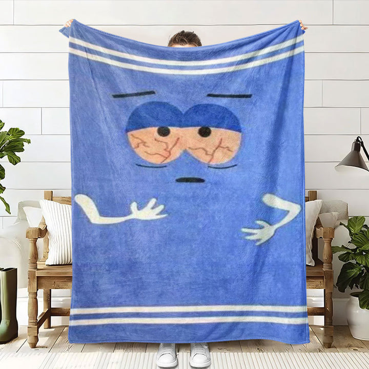 Soft Plush Cartoon-Themed Throw Blanket