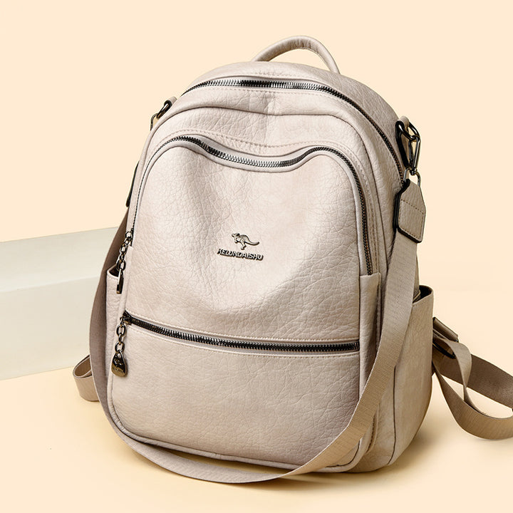Vintage-Inspired Leather Backpack Stornfield
