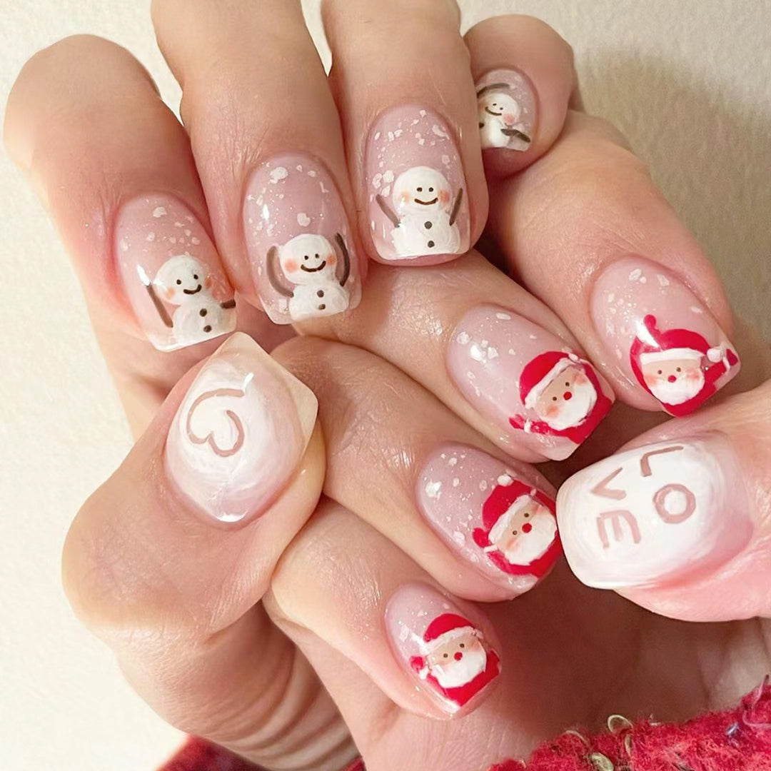 Festive artificial nail set with Christmas design Stornfield