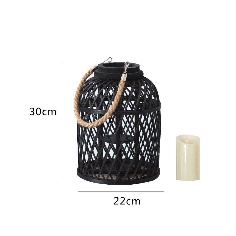 Decorative lantern made of braided material Stornfield