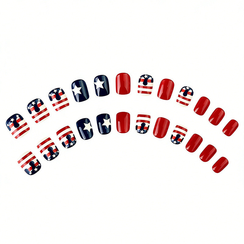 Patriotic Acrylic Nail Art Enhancements Stornfield