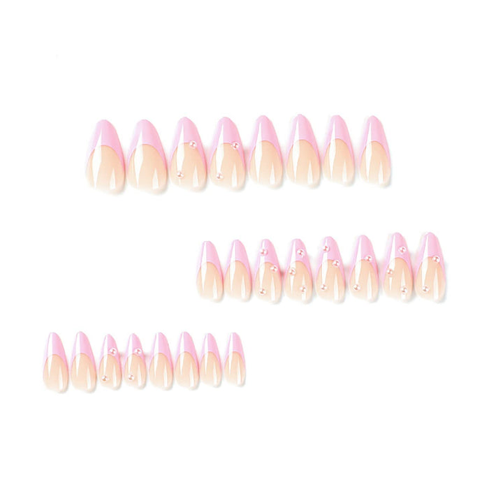 Artificial nail set with elegant pearl embellishments Stornfield