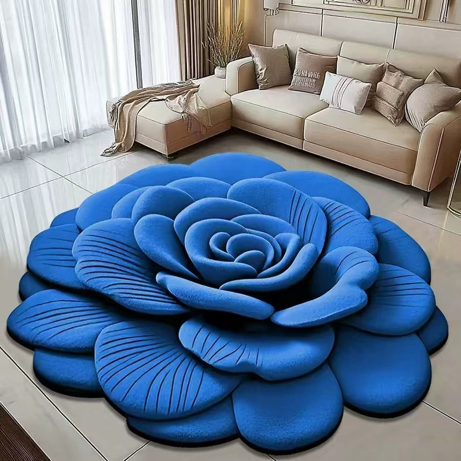 3D Floral Design Bath Mat