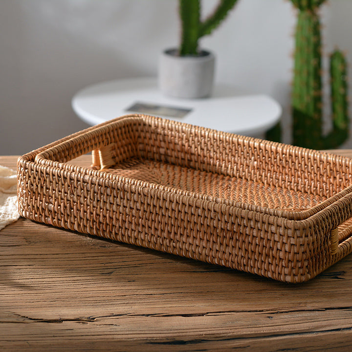 Ladies rectangular serving basket with practical handles Stornfield
