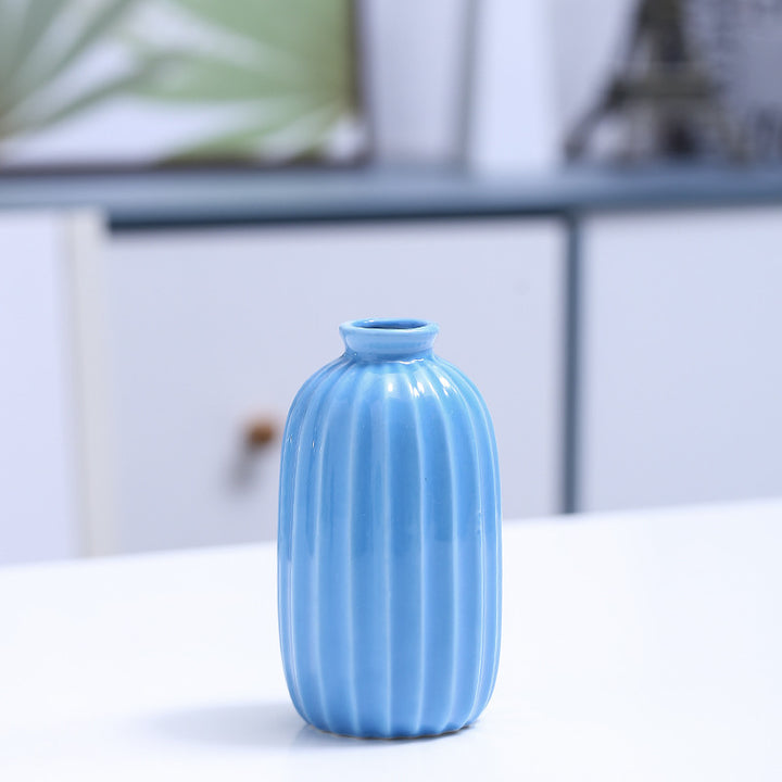 Ribbed Ceramic Bud Vase Stornfeild