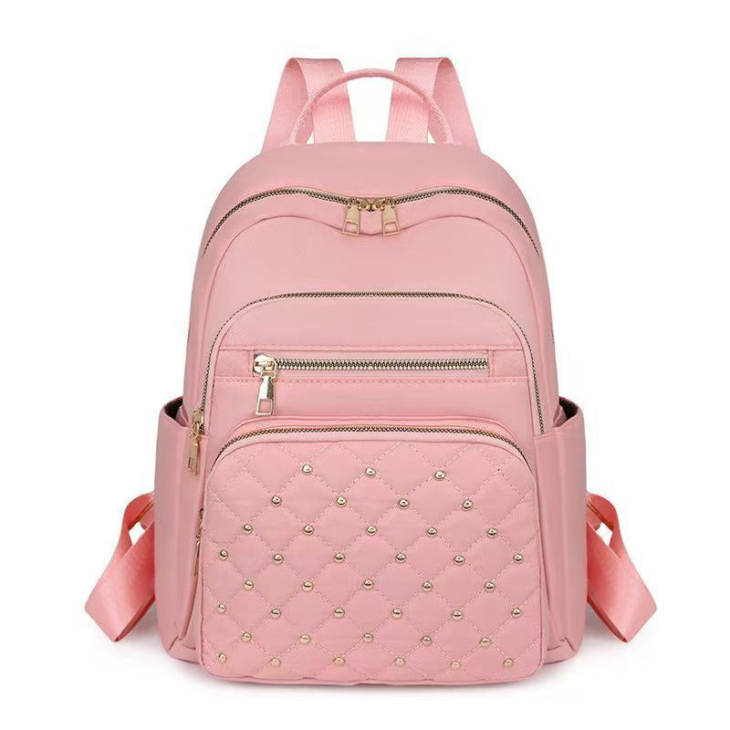 Women's Quilted Backpack with Decorative Studs Stornfield