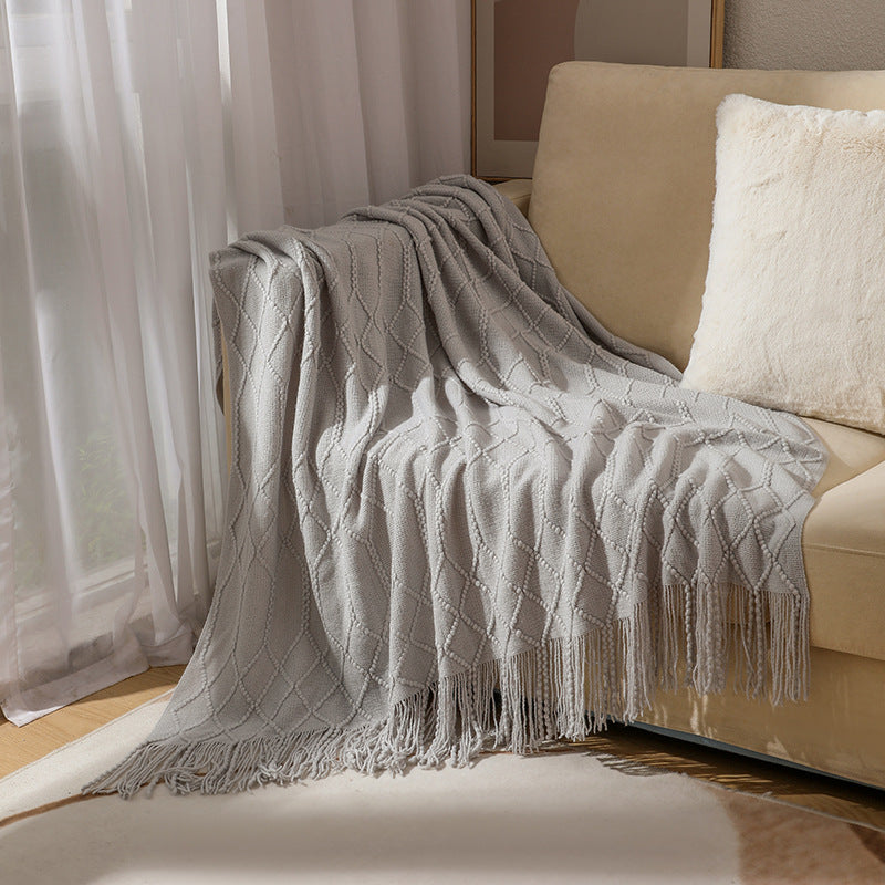 Ladies stylish throw blanket with textured design Stornfield