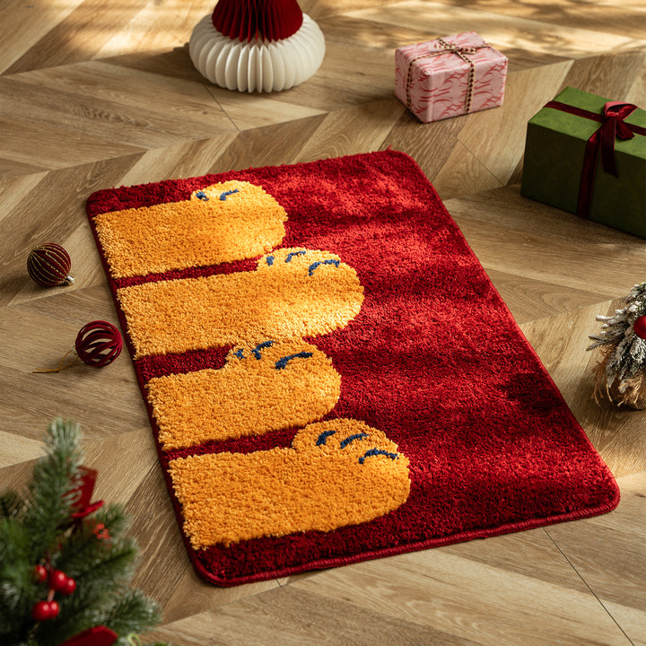 Bath mat with paw print design and extra soft high pile Stornfield