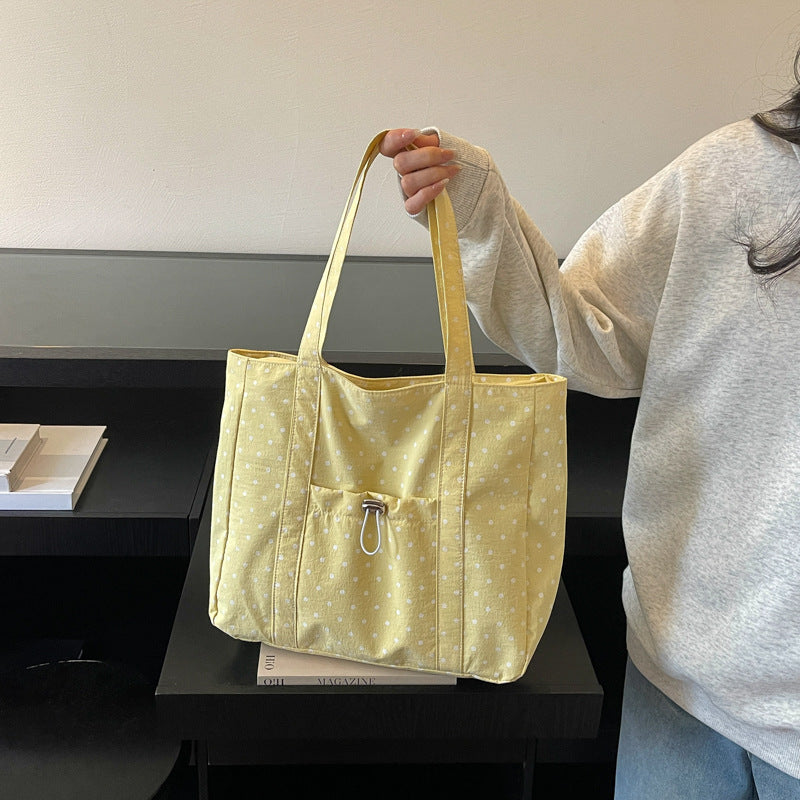 Versatile Polka Dot Tote Bag