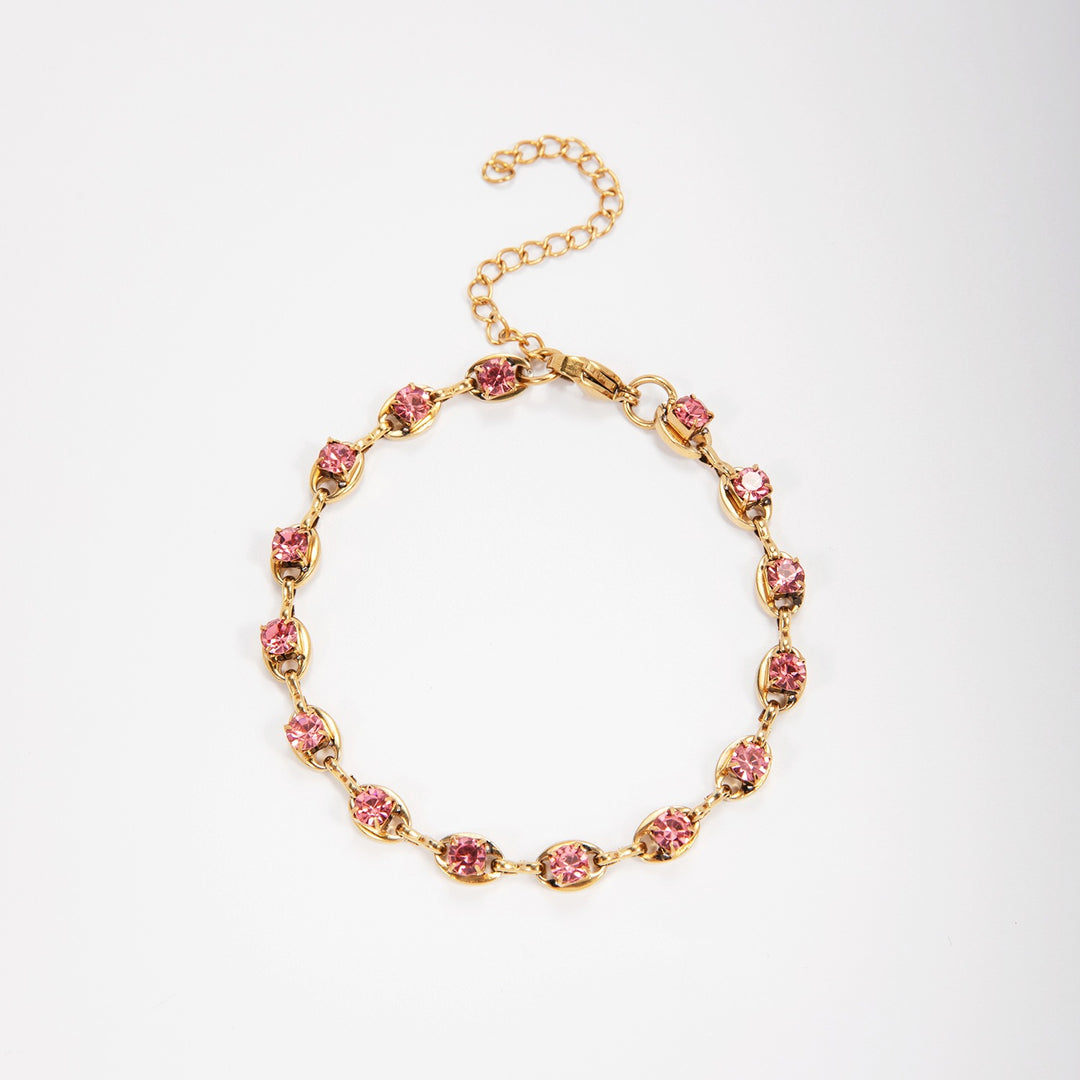 Elegant Gemstone Accent Link Bracelet Stornfield