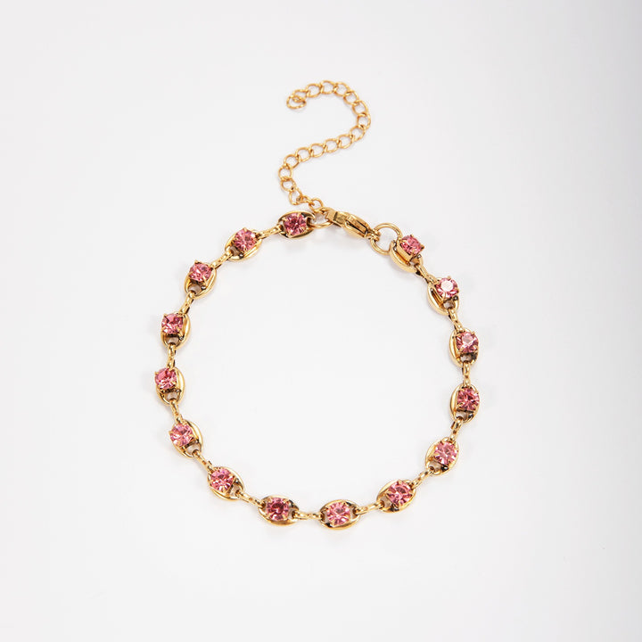 Elegant Gemstone Accent Link Bracelet Stornfield