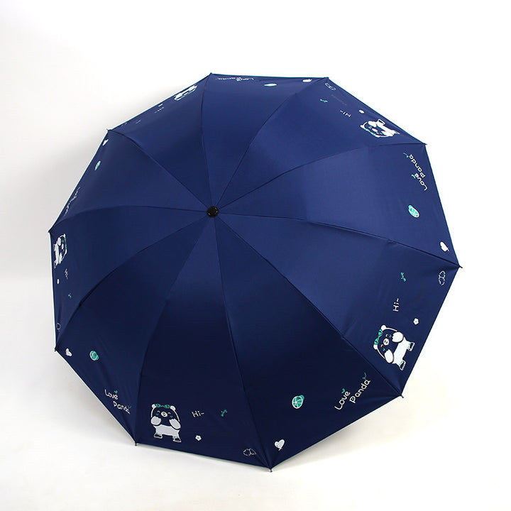 Ladies folding umbrella with cute panda design Stornfield