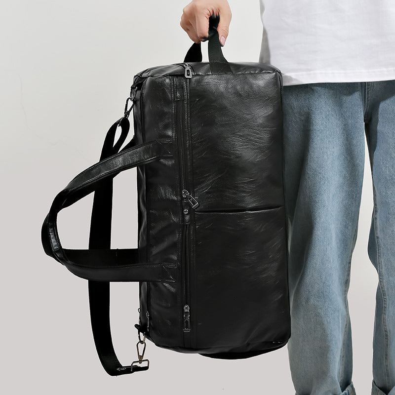 Premium Faux Leather Overnight Duffle Bag Stornfield
