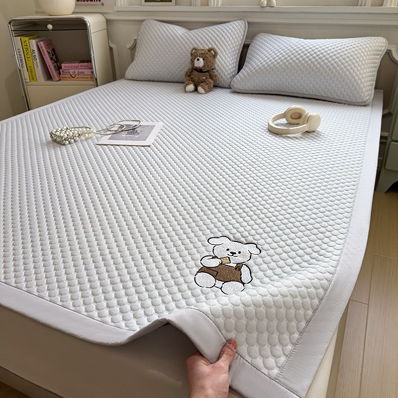 Soft Quilted Bear Print Mattress Protector