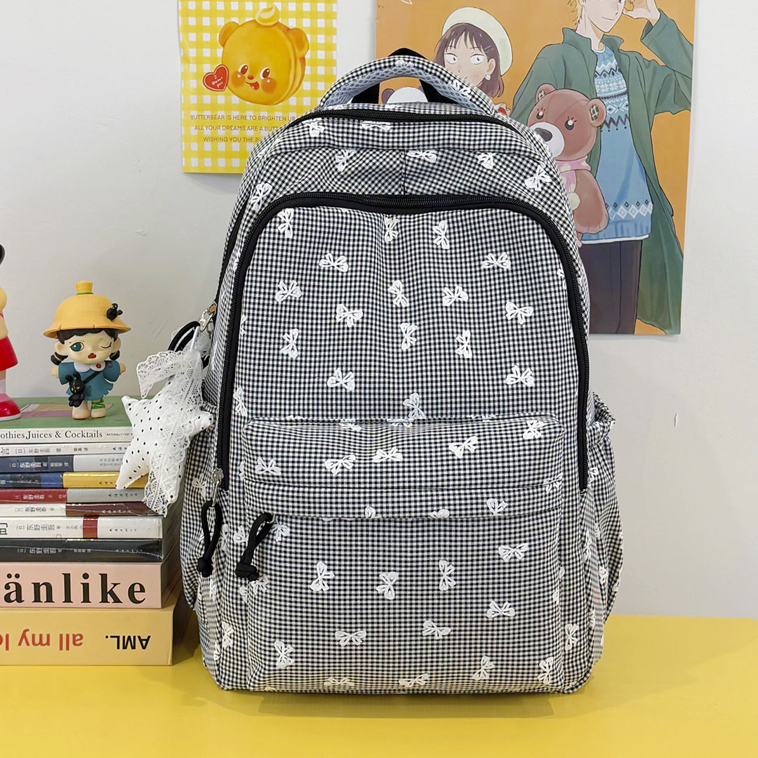 Cute Bow-Embellished Casual Backpack Stornfield