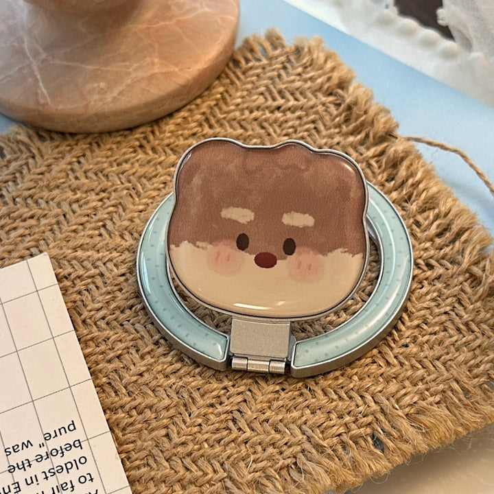 Hand mirror in heart-shaped design with cute bear motif Stornfield