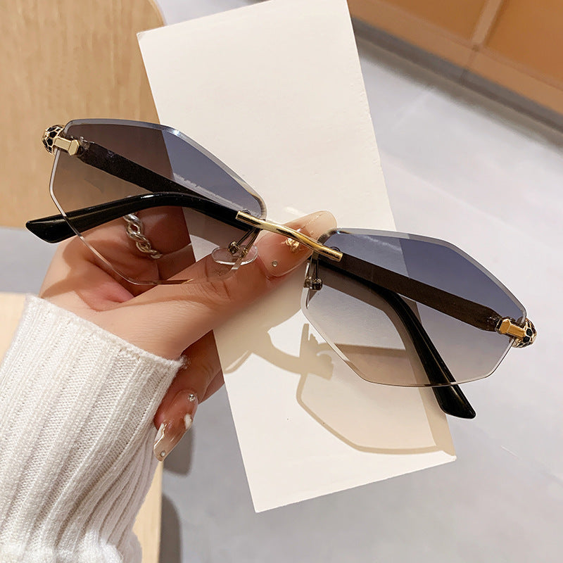 Women's Designer Sunglasses with Hexagonal Frame and Gold Accents Stornfield