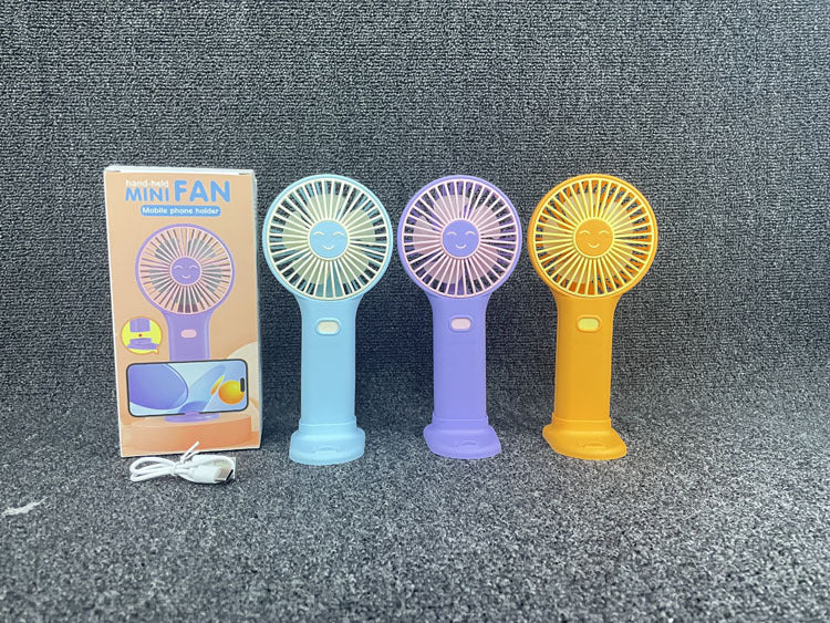 Unisex Portable Hand Fan with Integrated Mobile Phone Holder Stornfield
