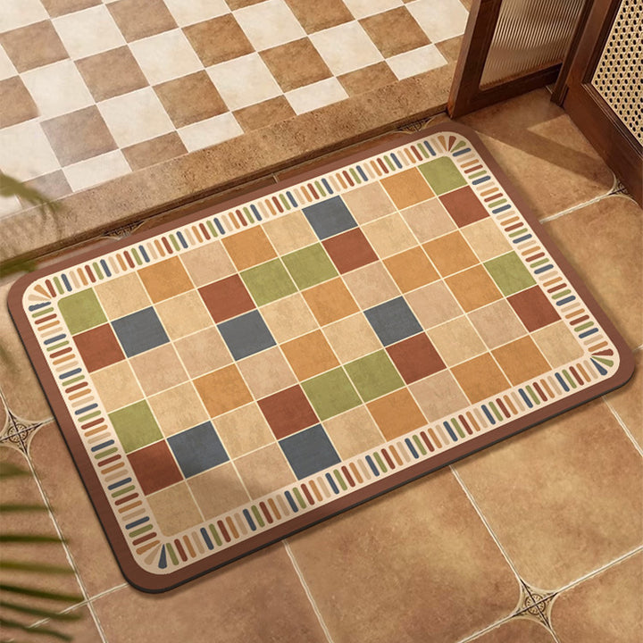 Colorful Patchwork Design Floor Mat Stornfield