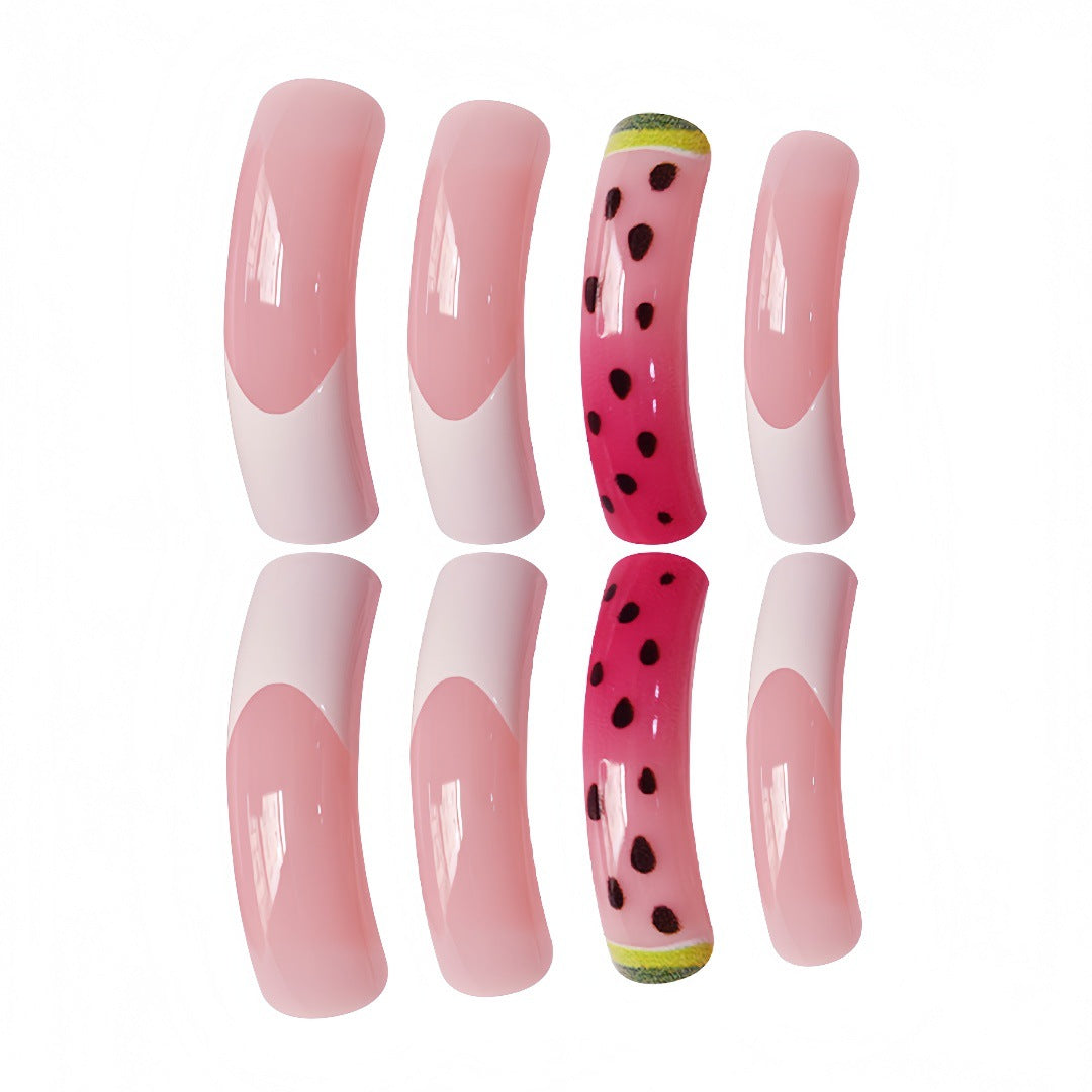 Watermelon-Inspired Press-On Nail Set Stornfield