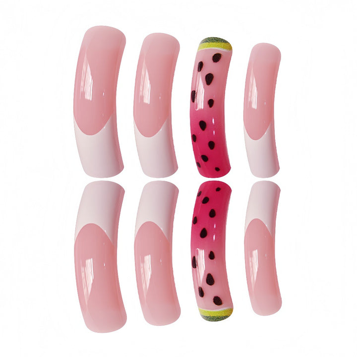 Watermelon-Inspired Press-On Nail Set Stornfield