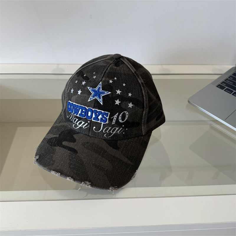 Men's Distressed Camouflage Graphic Baseball Cap Stornfield