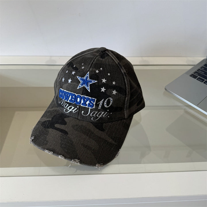 Men's Distressed Camouflage Graphic Baseball Cap Stornfield