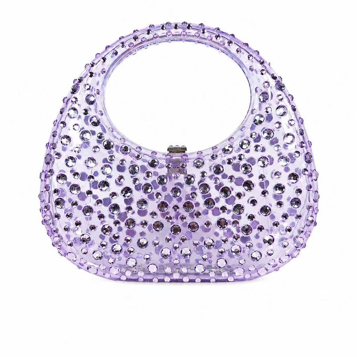 Stylish Bejeweled Acrylic Handheld Clutch
