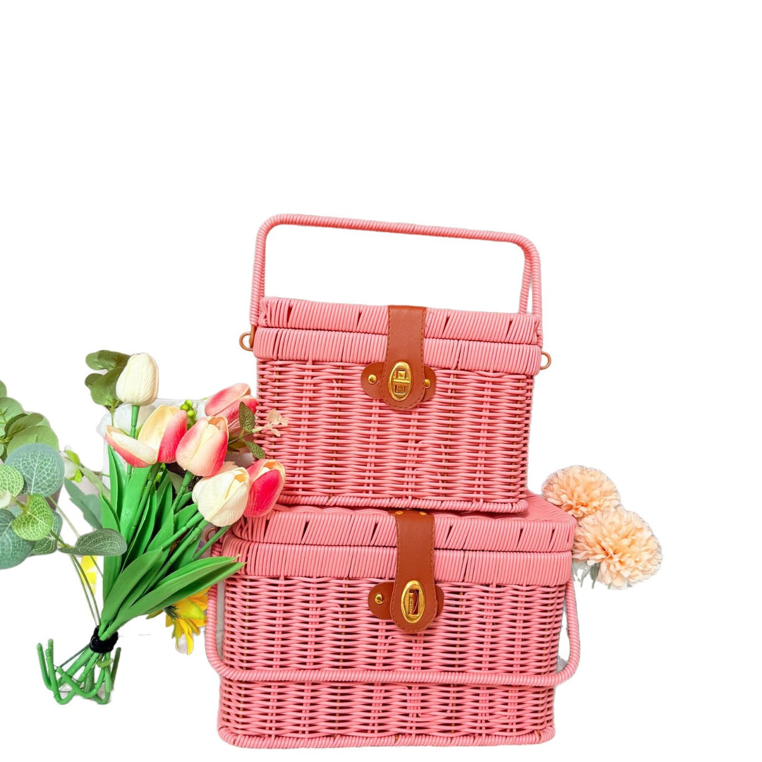 Women's Handcrafted Rattan Picnic Basket Stornfield