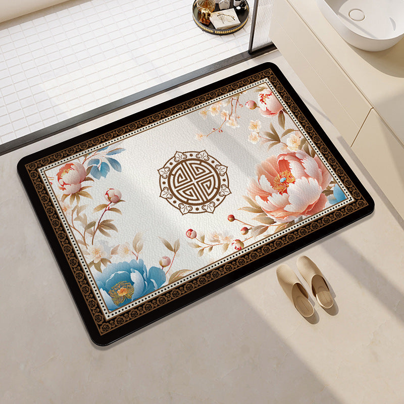 Decorative Citrus-Themed Bath Mat Stornfield