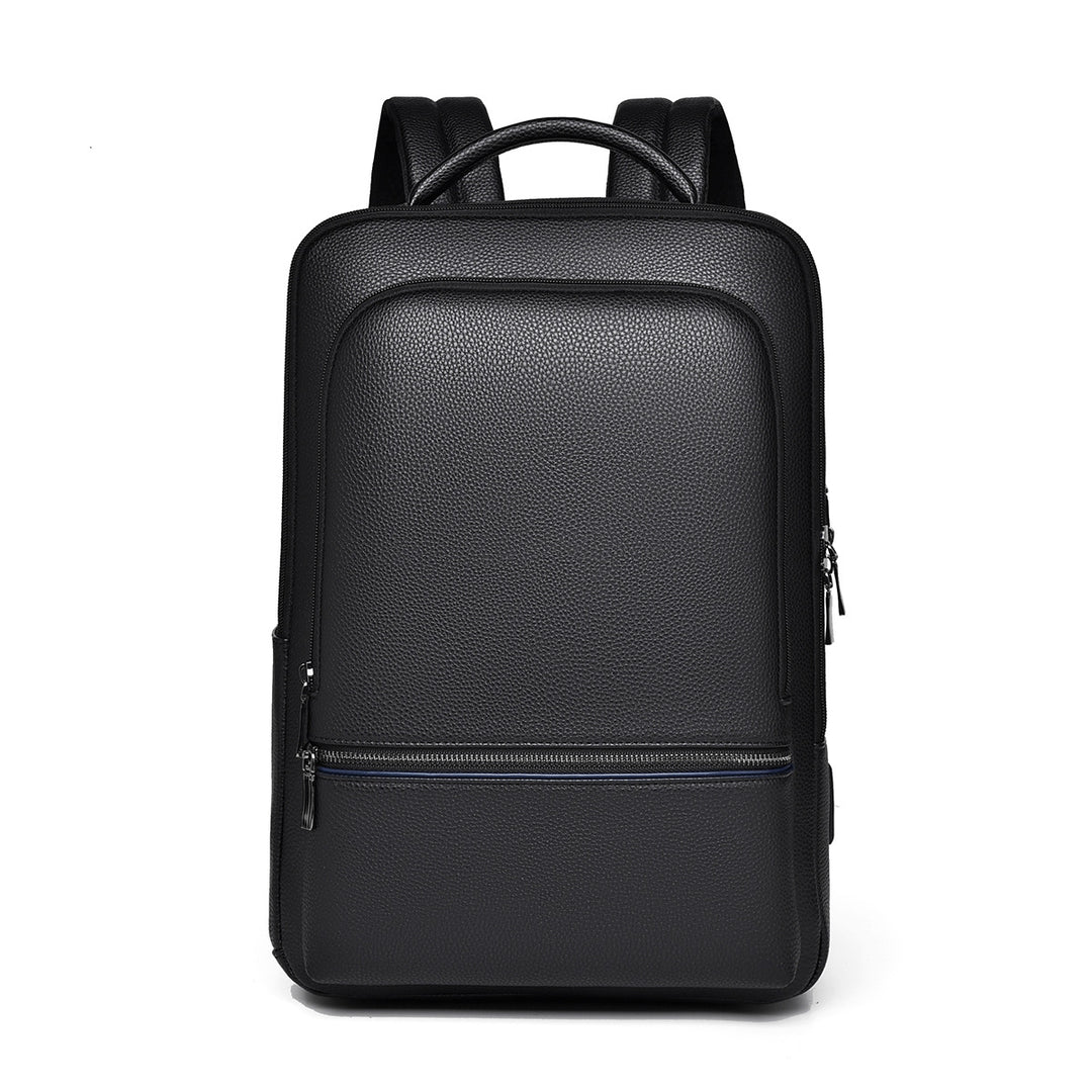 Professional Textured Leather Laptop Backpack Stornfield