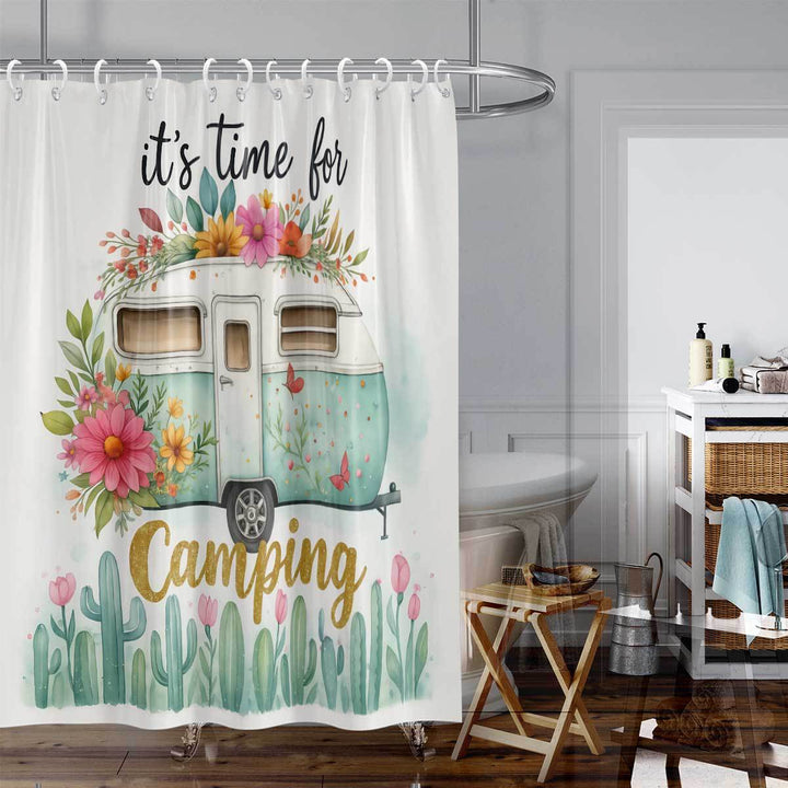 Camping-Themed Shower Curtain Stornfield