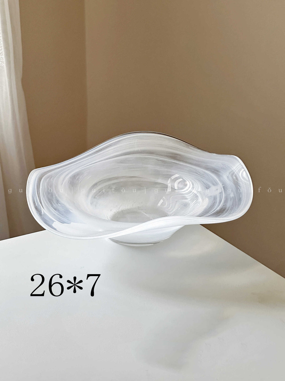 Handblown Swirled Glass Decorative Floor Vase Stornfield