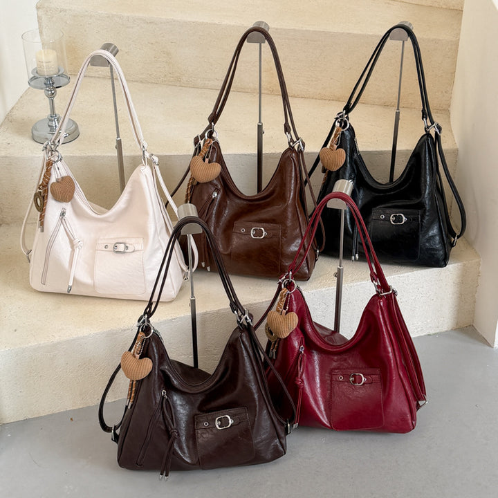 Vintage-Inspired Soft Leather Hobo Bag