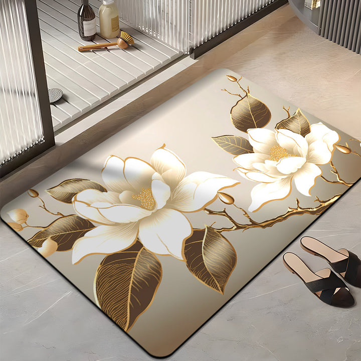 Floral Design Bath Mat Stornfield