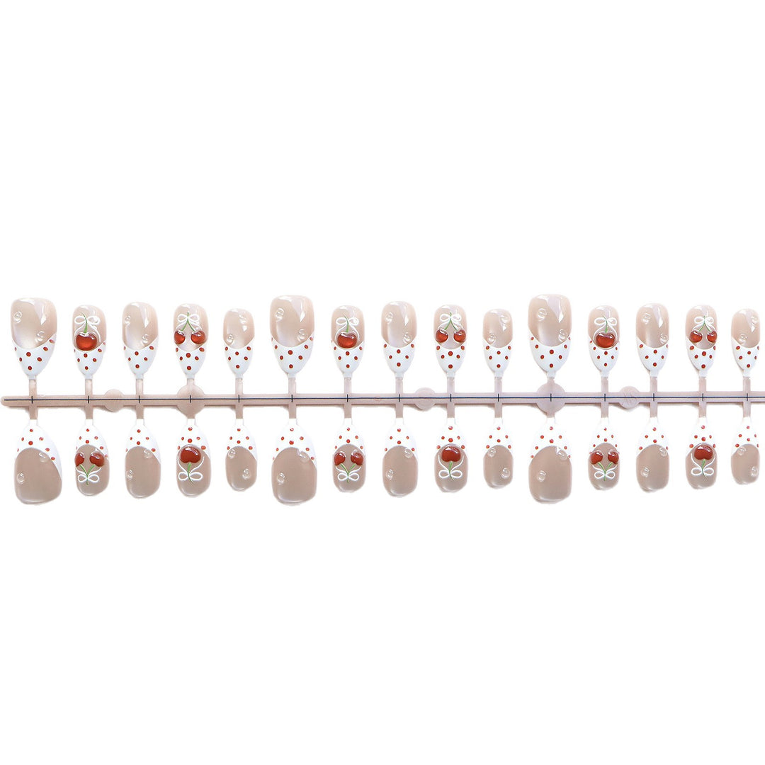 Charming Cherry-Themed Press-On Nail Set Stornfield