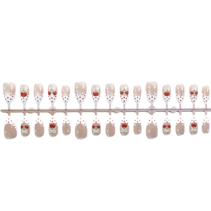 Charming Cherry-Themed Press-On Nail Set Stornfield