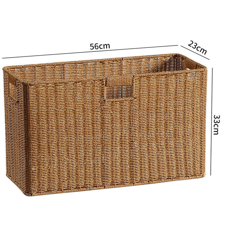 Rectangular Woven Storage Basket with Cut-Out Handles Stornfield
