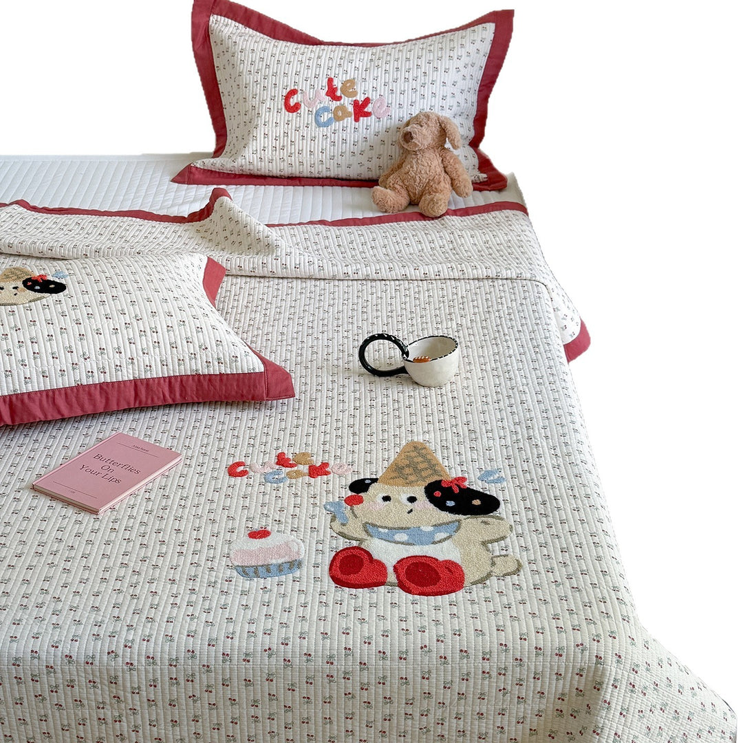Quilted Cotton Kids Duvet Cover and Pillowcase Set