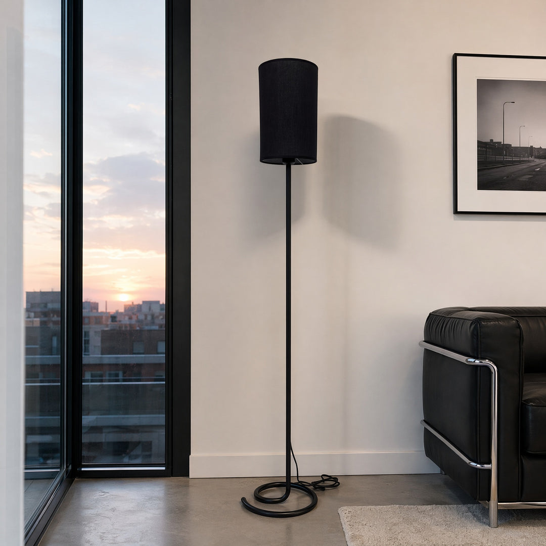 Elegant Linen Floor Lamp
