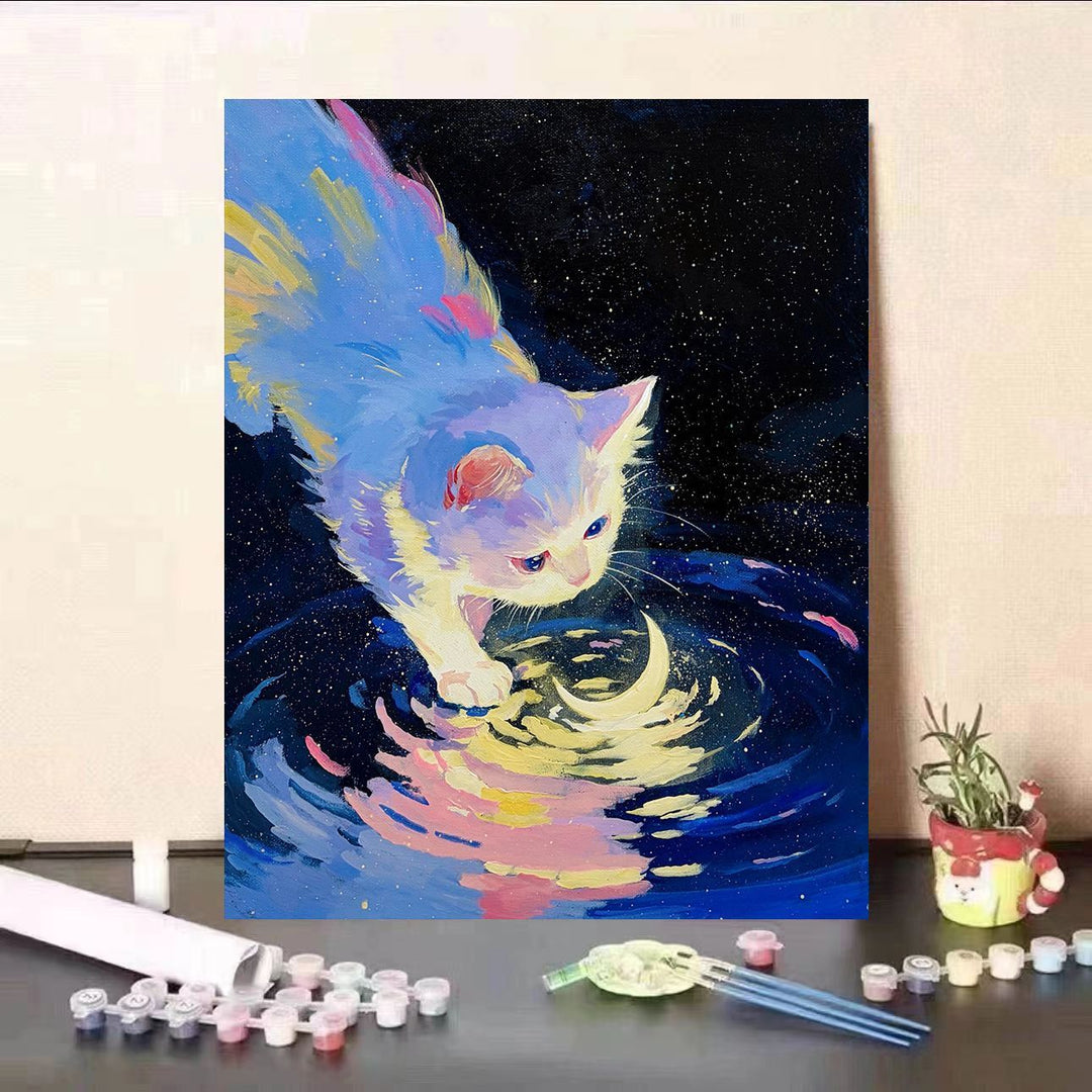 Cat-Themed Fantasy Wall Art Canvas Print Stornfield