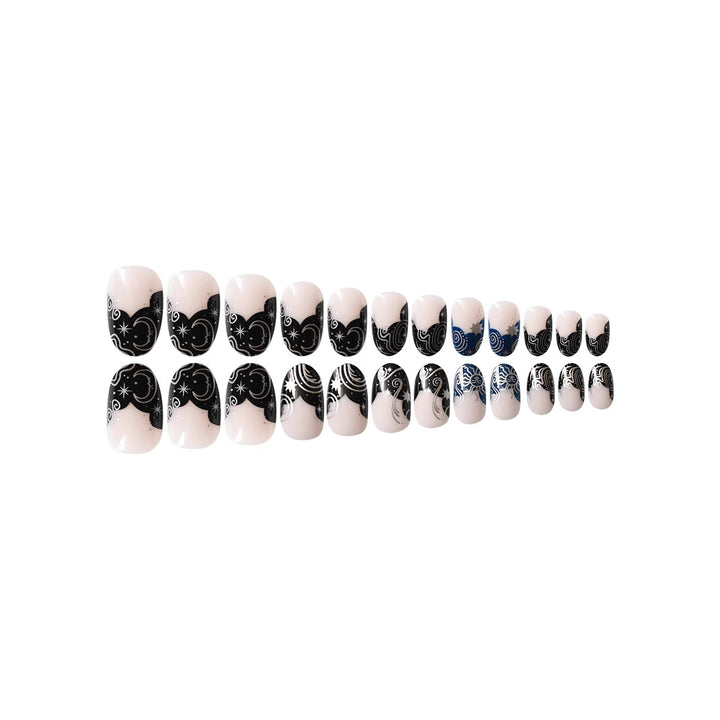 Artistic Floral Gel Press-On Nails Stornfield