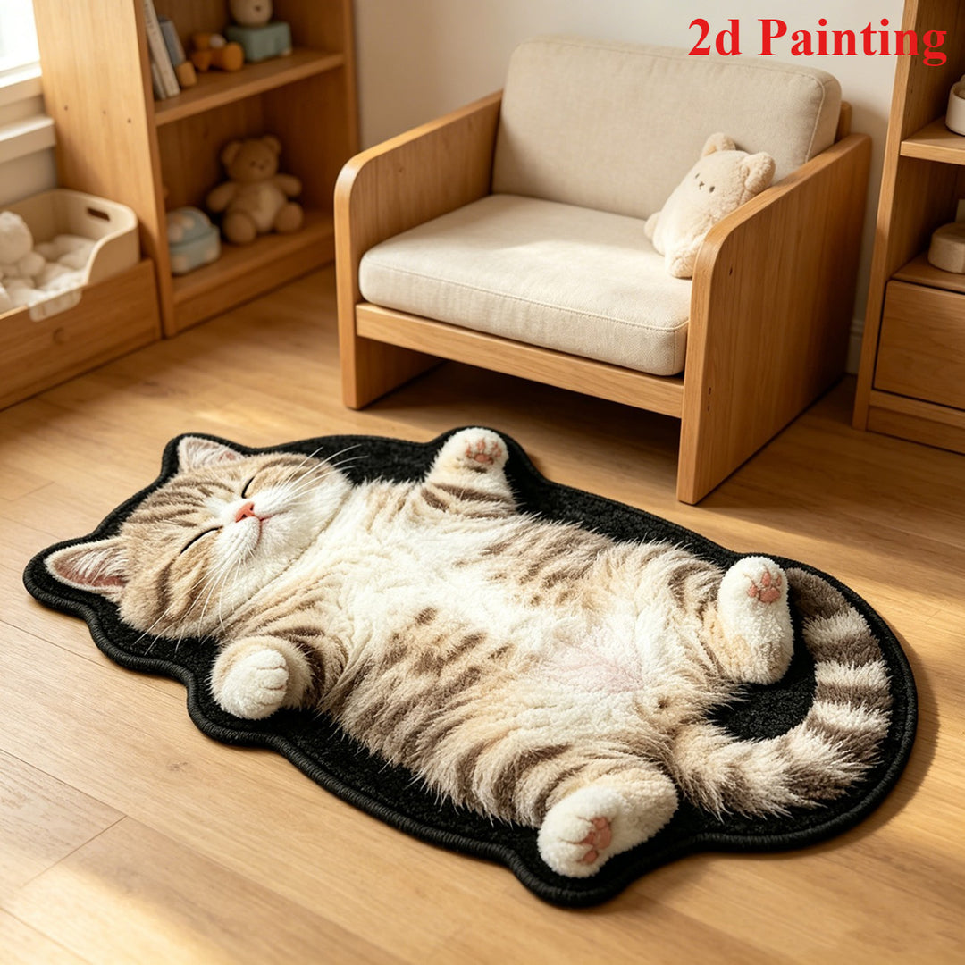 Cat-shaped Decorative Rug
