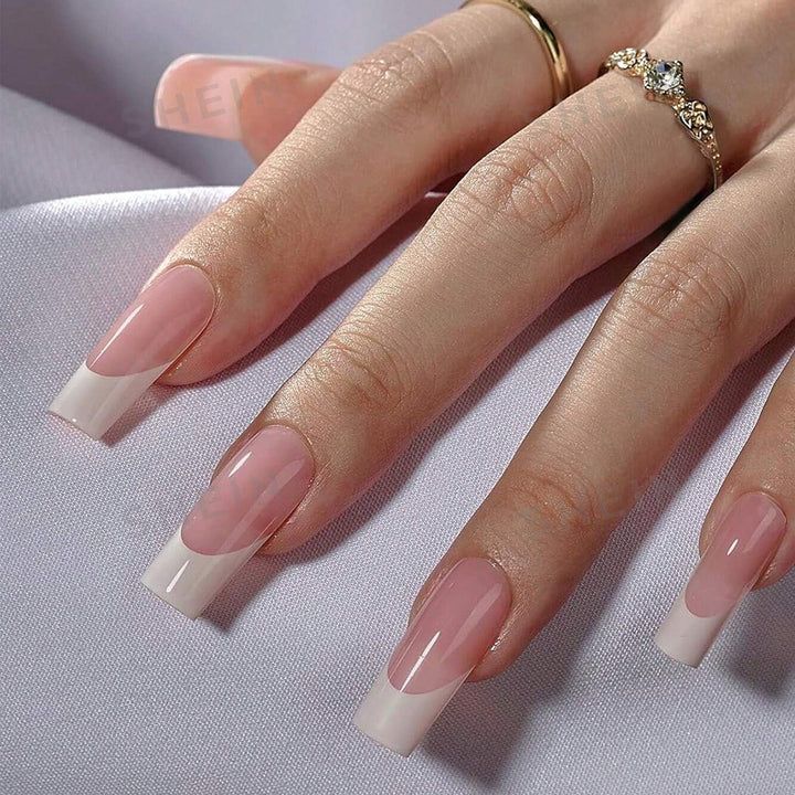 Modern French Tip Press-On Nails Stornfield