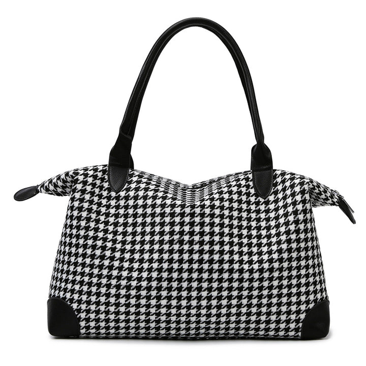 Fashionable handbag in timeless houndstooth pattern Stornfield