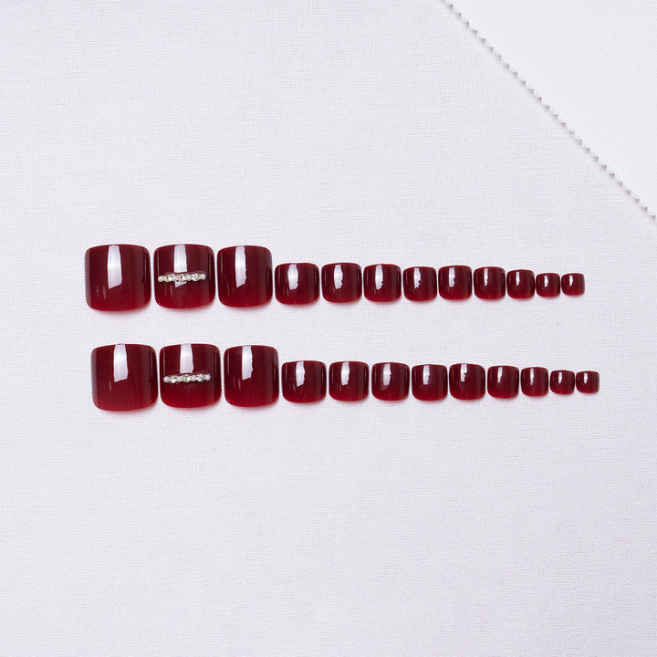 Elegant Rhinestone-Embellished Pedicure Kit