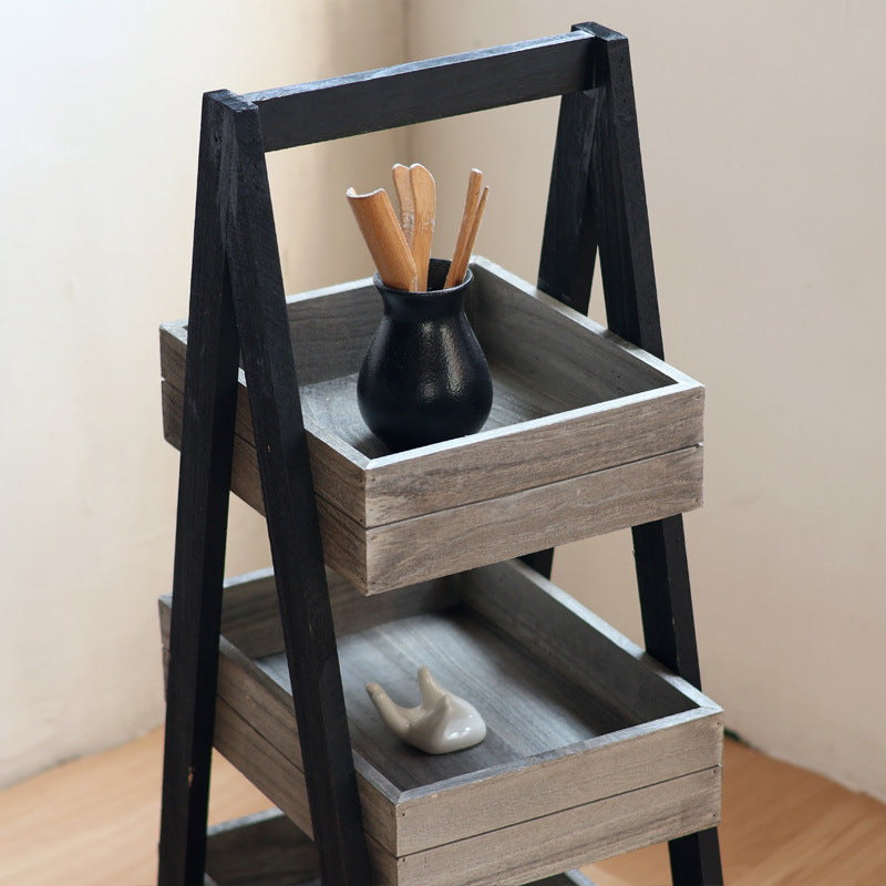 Three-door wooden shelf with modern design Stornfield
