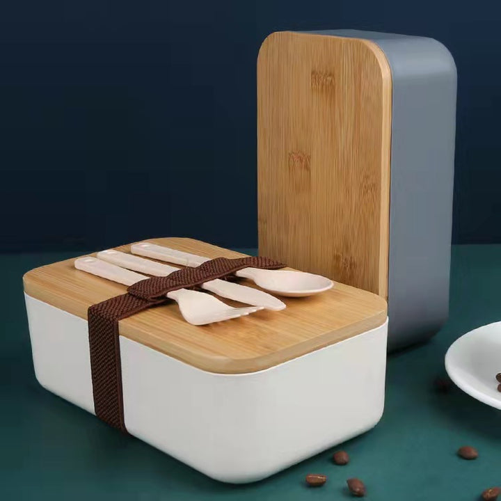 Layered Bento Lunch Box with Bamboo Lid