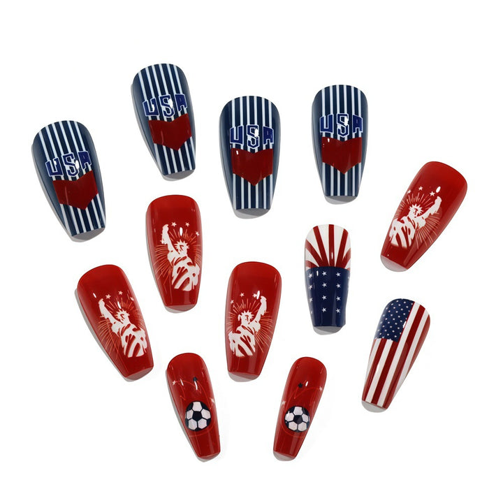 Artificial nails with patriotic design Stornfield